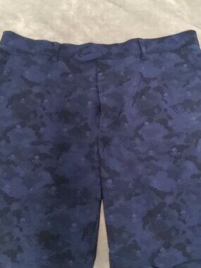 G/FORE Golf Shorts Men’s 36 Blue Camo Skull Performance Stretch Premium
